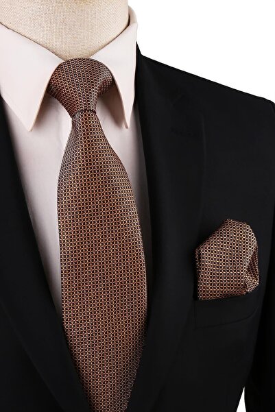 Kravatkolik Кърпичка с жълти и тъмносини точки Класическа вратовръзка Kk10783