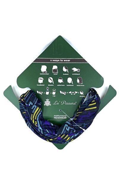 La Pescara 80's Black Blue Bandana Bnd72