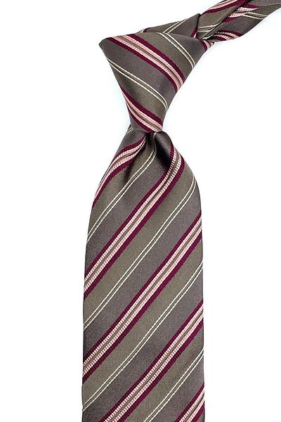 Kravatkolik Sumudica Style Mink Line Pattern Italian Silk Tie Ik1232