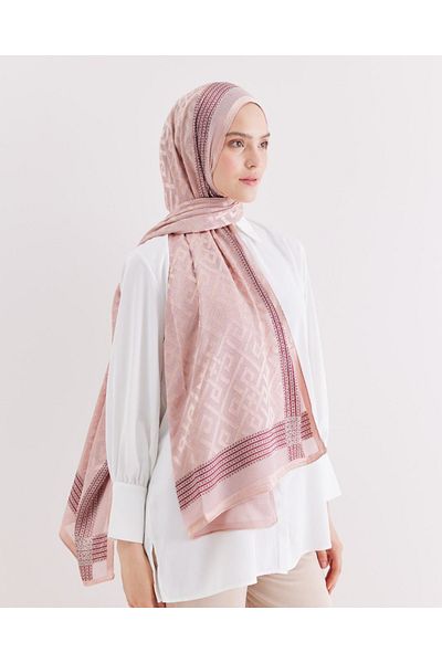 Cardion Powder Color Devore Burning Evening Dress Shawl