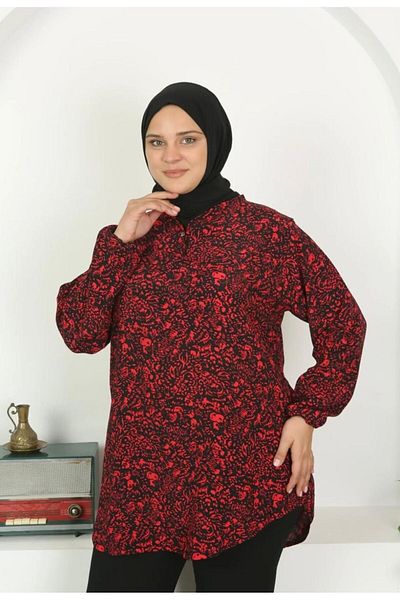 volkitolki Comfortable Cut Woven Tunic - Viscose Cotton Fabric