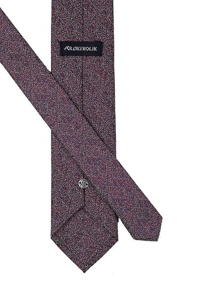 Kravatkolik Navy Blue Sand Pattern Classic Tie with Handkerchief Kk10428