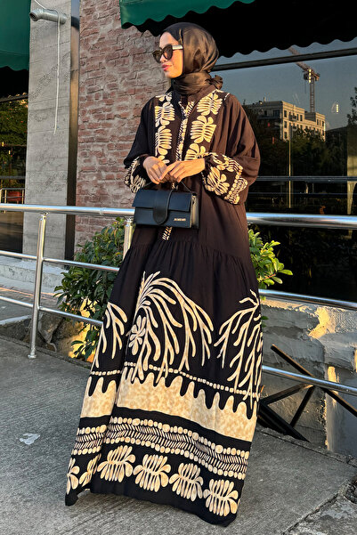 QLAY Γυναικείο φόρεμα με σχέδιο από βισκόζη