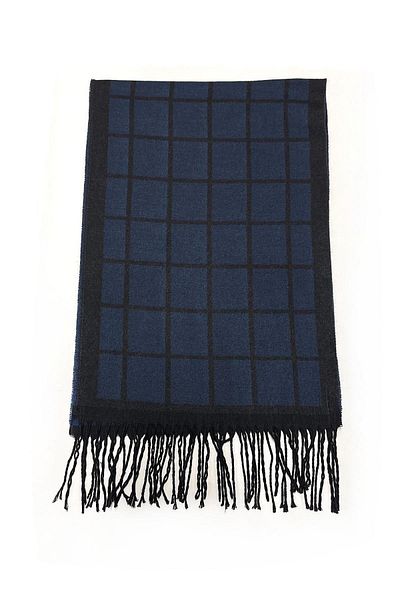 Kravatkolik Navy Blue Plaid Pattern Men's Camisole K406
