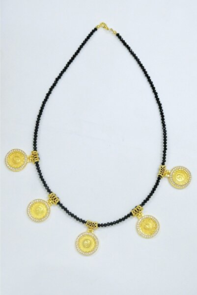 aytekgold Beşi Biryerde Çeyrekli Kolye