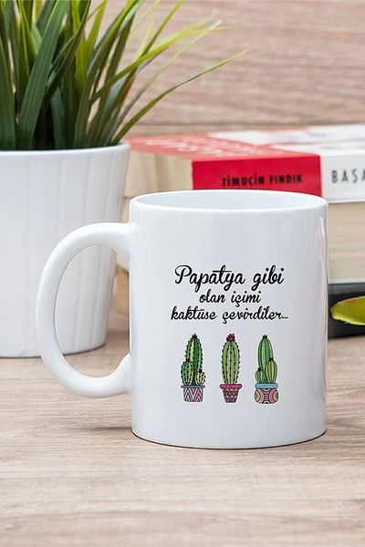 Hediyedukkani They Turned My Drink into a Cactus White Mug Hd-b1001-339-be