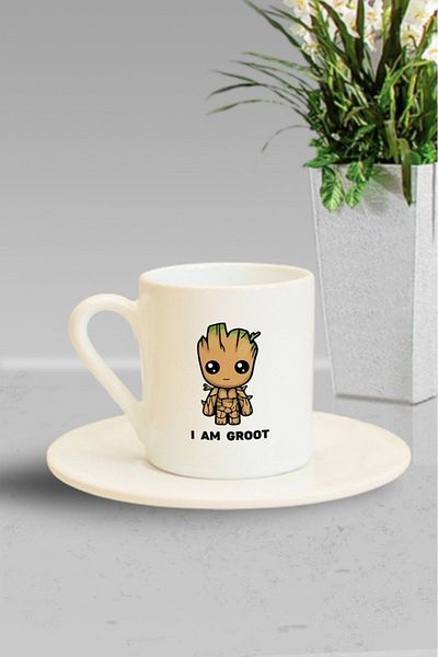 Hediyexpres I Am Grood Design Printed Turkish Coffee Cup