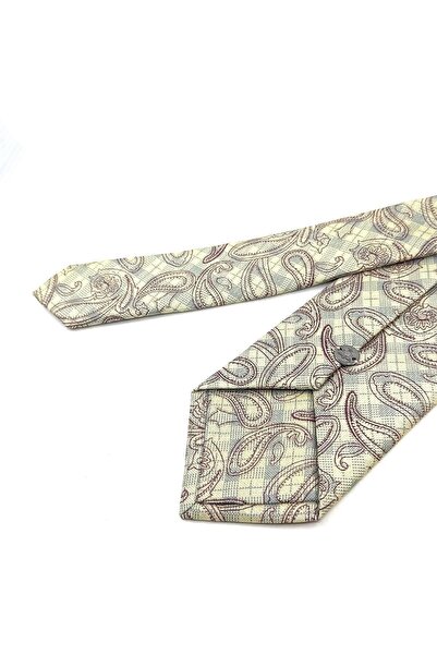 La Pescara Κλασική γραβάτα με μοτίβο κρεμ σάλι KK11798