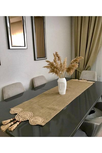 Parla Life Плетена пътека с пискюли от юта, 60x40 см