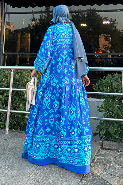 QLAY Γυναικείο φόρεμα με έθνικ σχέδιο από βισκόζη