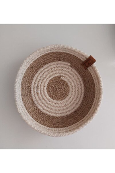 Wicker & Ecru Basket Wicker Basket Organizer Organizer Decoration Gift (Wicker Ecru) - 17x5cm
