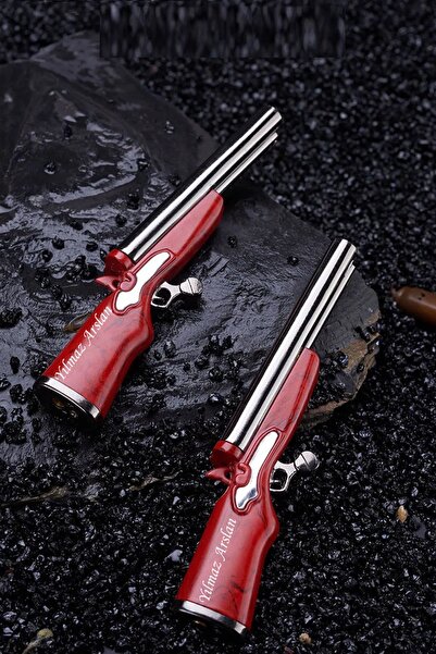 Genel Markalar Kişiye Isime Özel Tüfek Gazlı Çift Yanan Gazlı Çakmak