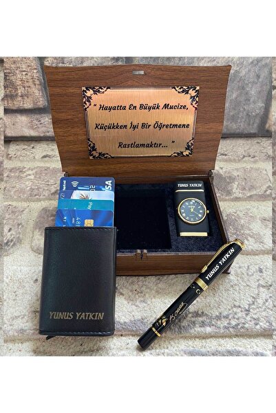 sihirlihediyem Öğretmene Hediye Saatli ışıklı Çakmak Roller Tükenmez Kalem Ve...