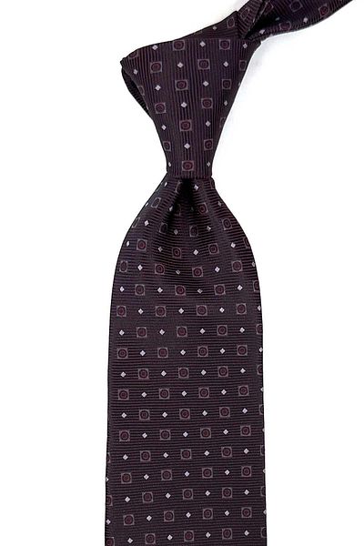 Kravatkolik Claret Red Small Pattern Classic Tie with Handkerchief KK12514