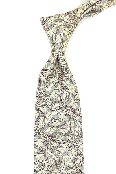 La Pescara Κλασική γραβάτα με μοτίβο κρεμ σάλι KK11798