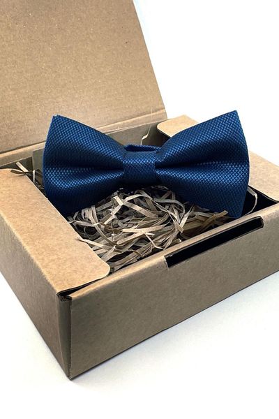 Kravatkolik Petrol Blue Plain Bow Tie P1683