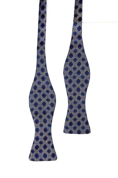 Kravatkolik Beige Motif Pattern Light Bow Tie AP149