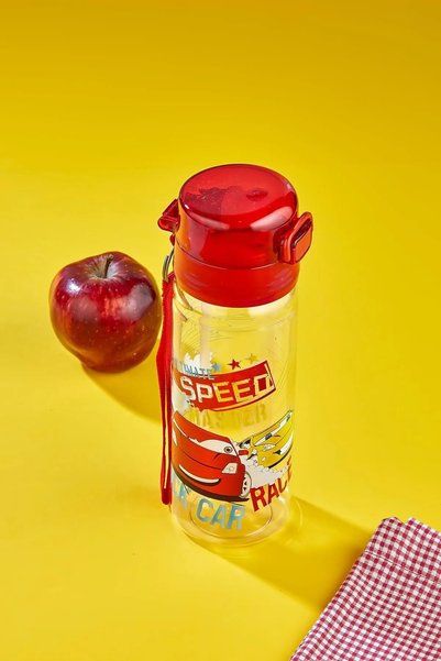 OPTİZON Car Patterned 500ml Leakproof BPA Free Water Bottle