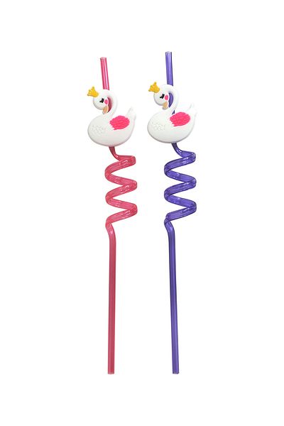 Filmaldım Pink Purple 2 Pack Children's Straws
