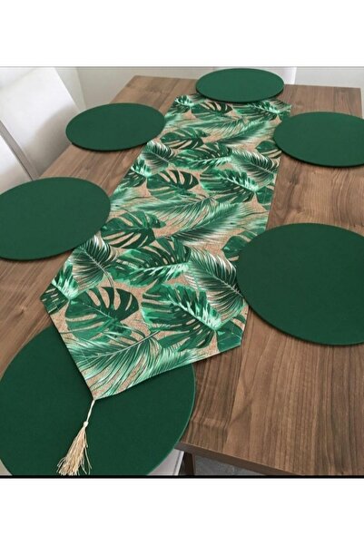 Dream Home Aslıdreamhome American&servis Runner Runner Green Camel Base Runne...