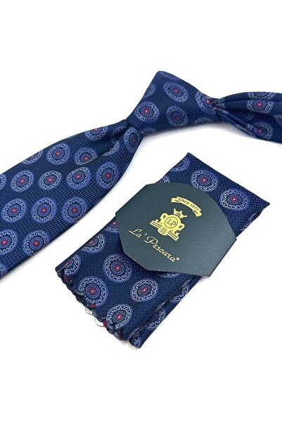 La Pescara Синій краватка з класичним візерунком KK11811