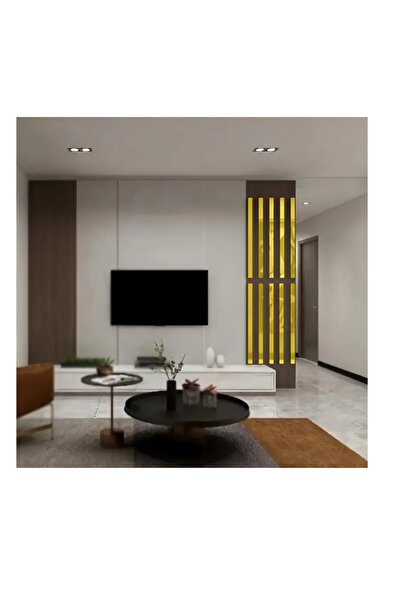 MİNAY HOME 10 adet Modern Minimalist Şerit  Pleksi Ayna   ( 2,5 X 30 CM )
