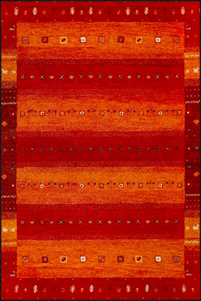 Rugs Modern Halı Border Red Framed Patterned Woven Base Carpet and Washable C...