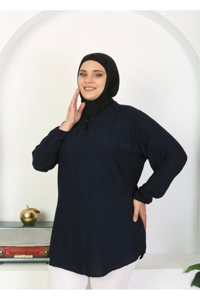 volkitolki Comfortable Cut Woven Tunic - Viscose Cotton Fabric