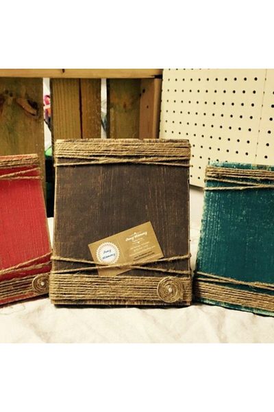 HÜMA Wooden Jute String Photo Picture Frame (Table Top and Wall Mounted)