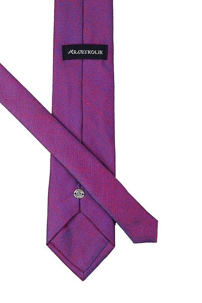 Kravatkolik Men's Red Blue Sand Pattern Classic Necktie with Handkerchief Kk9849