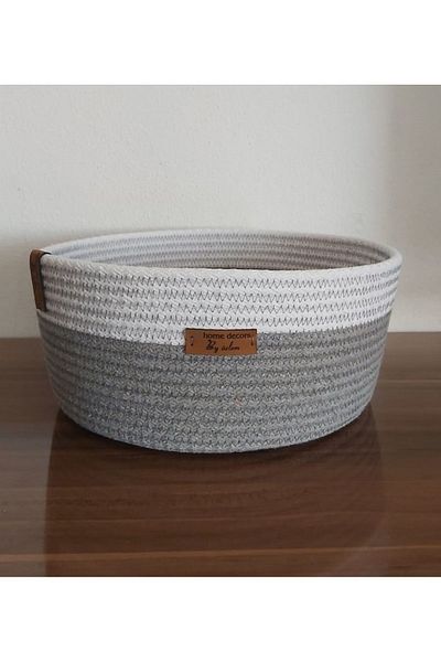 home decors by özlem Basket Wicker Basket Organizer Organizer Decoration - 23x10 cm