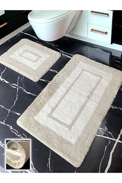 Chandler Home Πατάκι μπάνιου Turka Stone 2 τεμαχίων (60x100 50x60 cm)