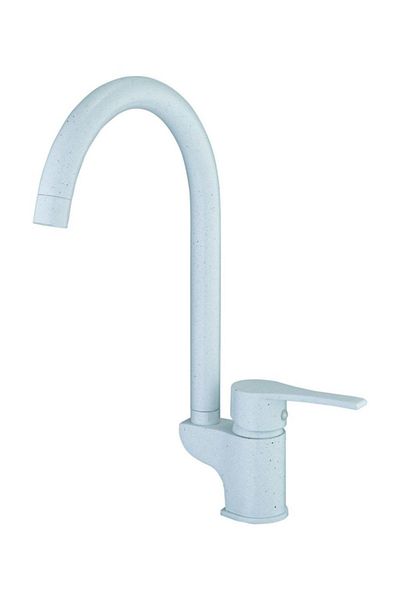 GPD Single Body Sink Faucet Atros White Granite Color Mte65-bg