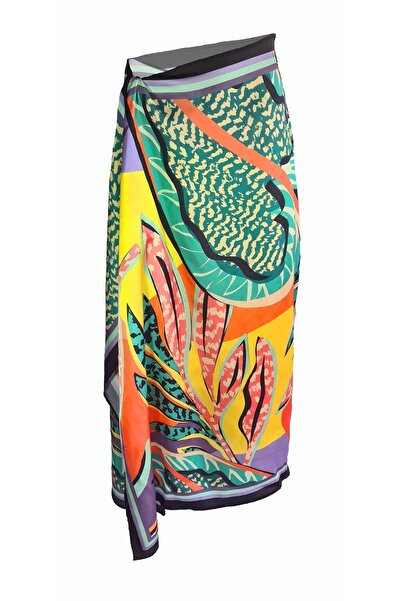 Bolder Leo-flower Pattern Pareo See-through Shiny Fabric - 95cm*145cm