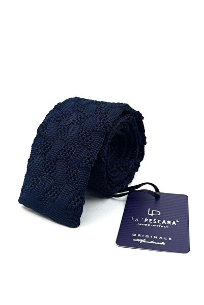 La Pescara Navy Blue Self Pattern Knitted Tie Knitted 8345