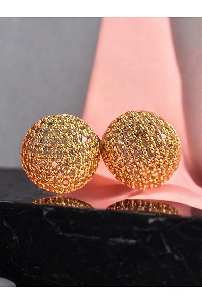 PS ACCESSORİES Kupe Top - Zircon Stone Detailed