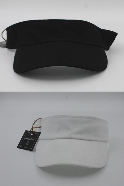şapkadan Unisex UV Protective Visor Cap Visor Tennis Hat White-black Set