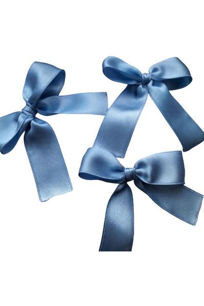 serap çiçekçilik 10 PIECES LIGHT BLUE SATIN BOW RIBBON BABY BLUE BOW