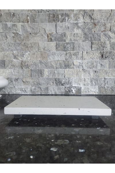 Zeybek Marble طبق تقديم وعرض من الرخام وحامل تحت وعاء الزيت