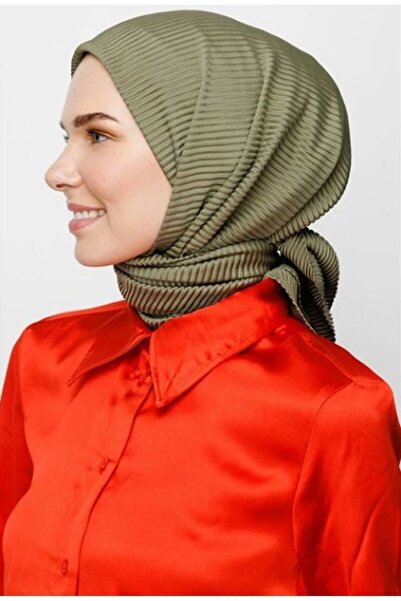 Hint İpek وشاح كاكي مطوي نسائي