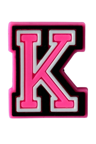 Crocs Jibbitz Terlik Süsü Pembe K harf