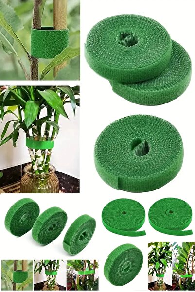 BİTERSE 5 Metre 1 Cm Bahçe Bitki Fide Bağlama Bandı Çırt Çırt Bant
