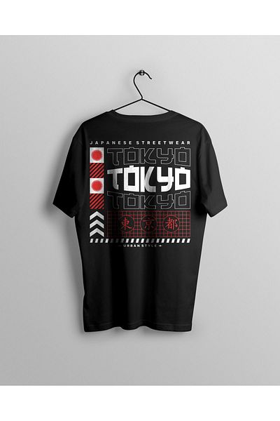 Let's Wear Ανδρικό T-Shirt Premium - Tokyo Printed, Crew Neck