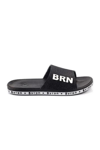 BRN Unisex Μαύρες ηχομονωτικές αντιολισθητικές παντόφλες σόλας