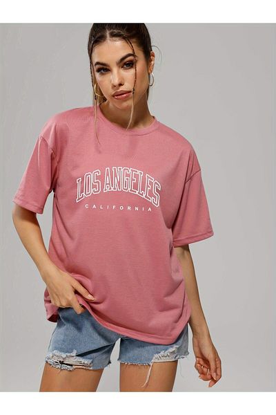 Let's Wear Λος Άντζελες - T-Shirt με λαιμόκοψη