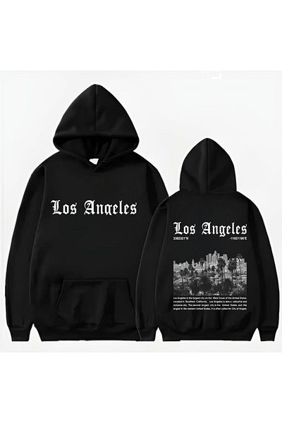 Let's Wear Суичър с принт на Лос Анджелис