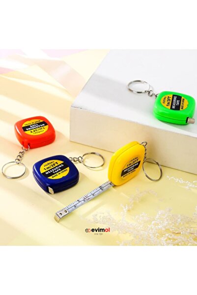 EVİMOL Evimol Mini Metre Anahtarlık Taşınabilir  1 Metre 3 FT