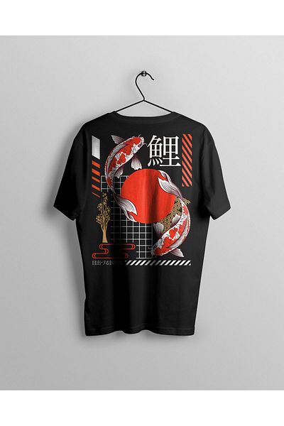Let's Wear Ανδρικό T-Shirt Premium - Χρυσόψαρο με στάμπα, λαιμόκοψη