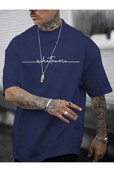 Let's Wear Ανδρικό T-Shirt Premium - Με στάμπα και λαιμόκοψη