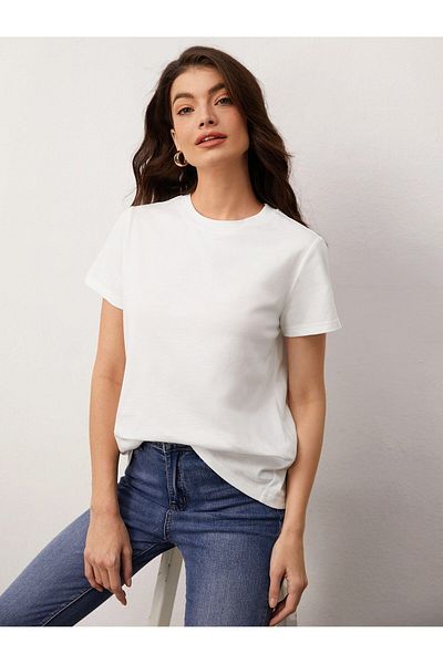 Let's Wear Μπλουζάκι με λαιμόκοψη Oversize